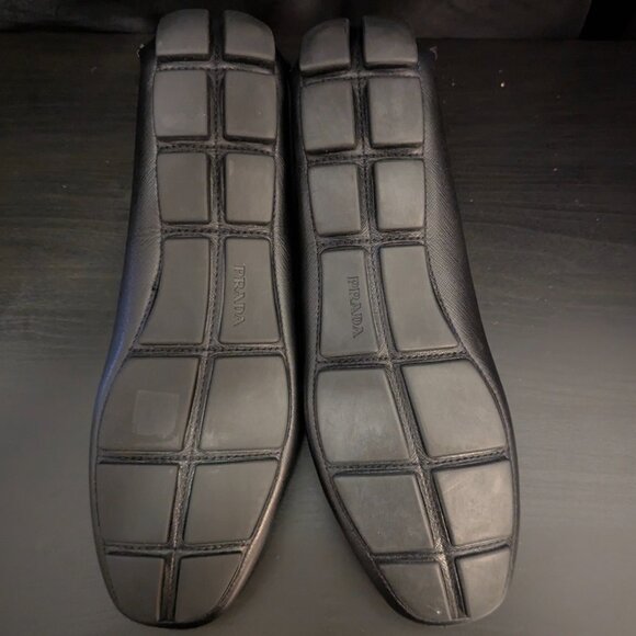Prada Men's Saffiano Leather Penny Drivers Loafers Sz 10 2dd001 - Picture 7 of 13